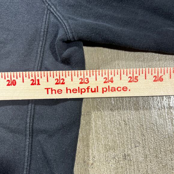 Nike Black Embroidered Swoosh Hoodie Pullover Large - Picture 5 of 6